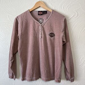 $5 SALE MUST GO Harley Davidson Vintage Long Sleeve Pullover T Shirt Size M